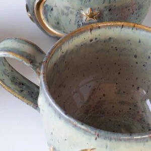 Altın Ay ve Yıldızlı Stoneware Kupa - mug - 09