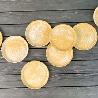 handmade-pinched-stoneware-plates-yellow