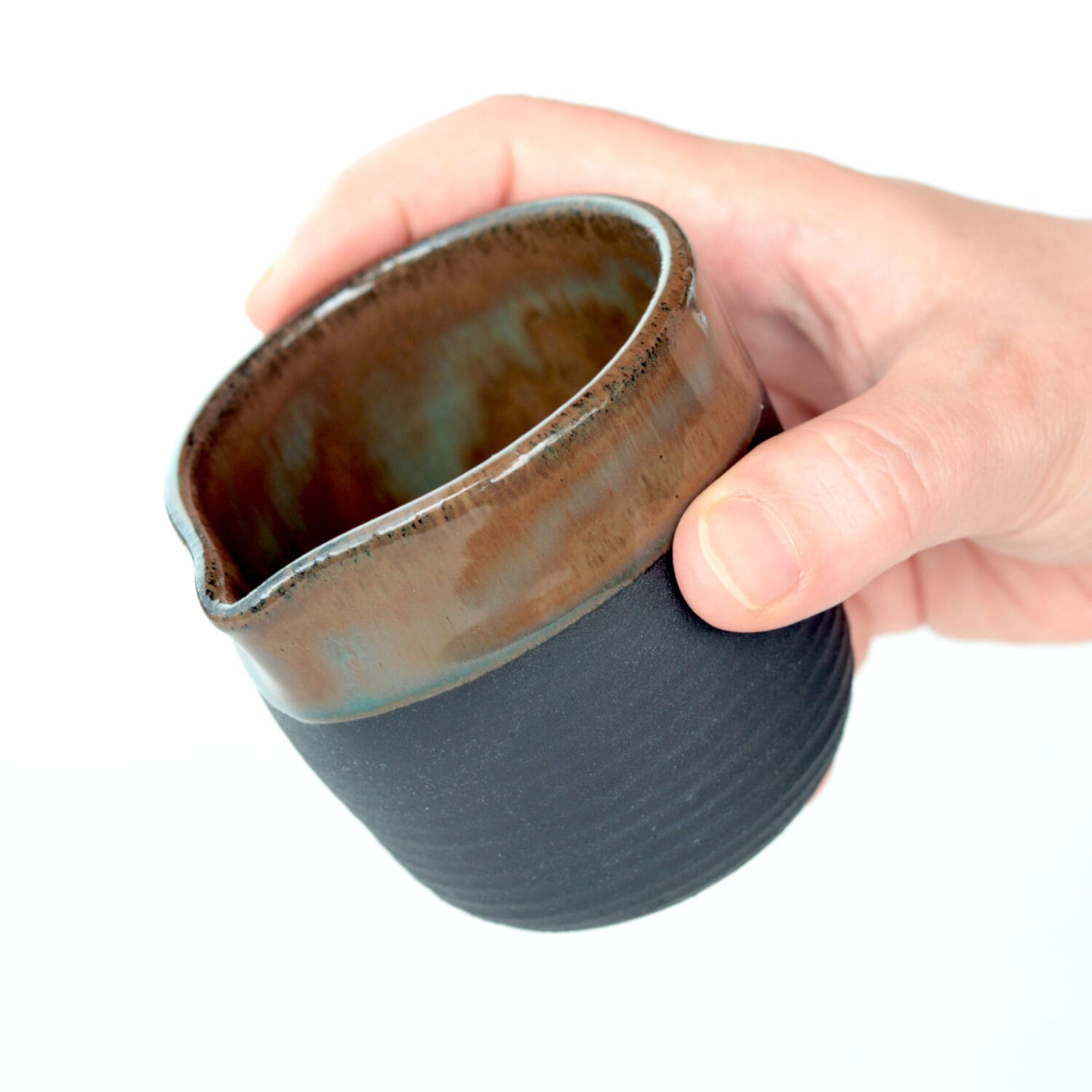 Siyah Stoneware Seramik Sütlük