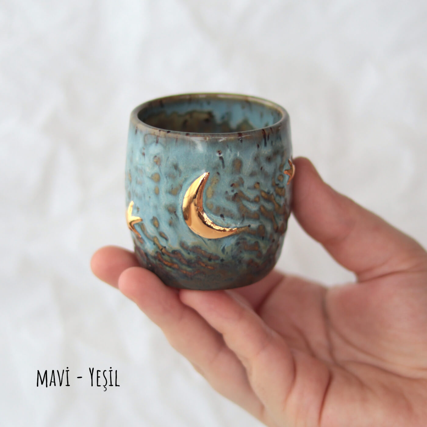 espresso-bardağı-ay-ve-yıldızlı-kulpsuz-seramik-stoneware-seymaates-varyasyon-mavi-yeşil