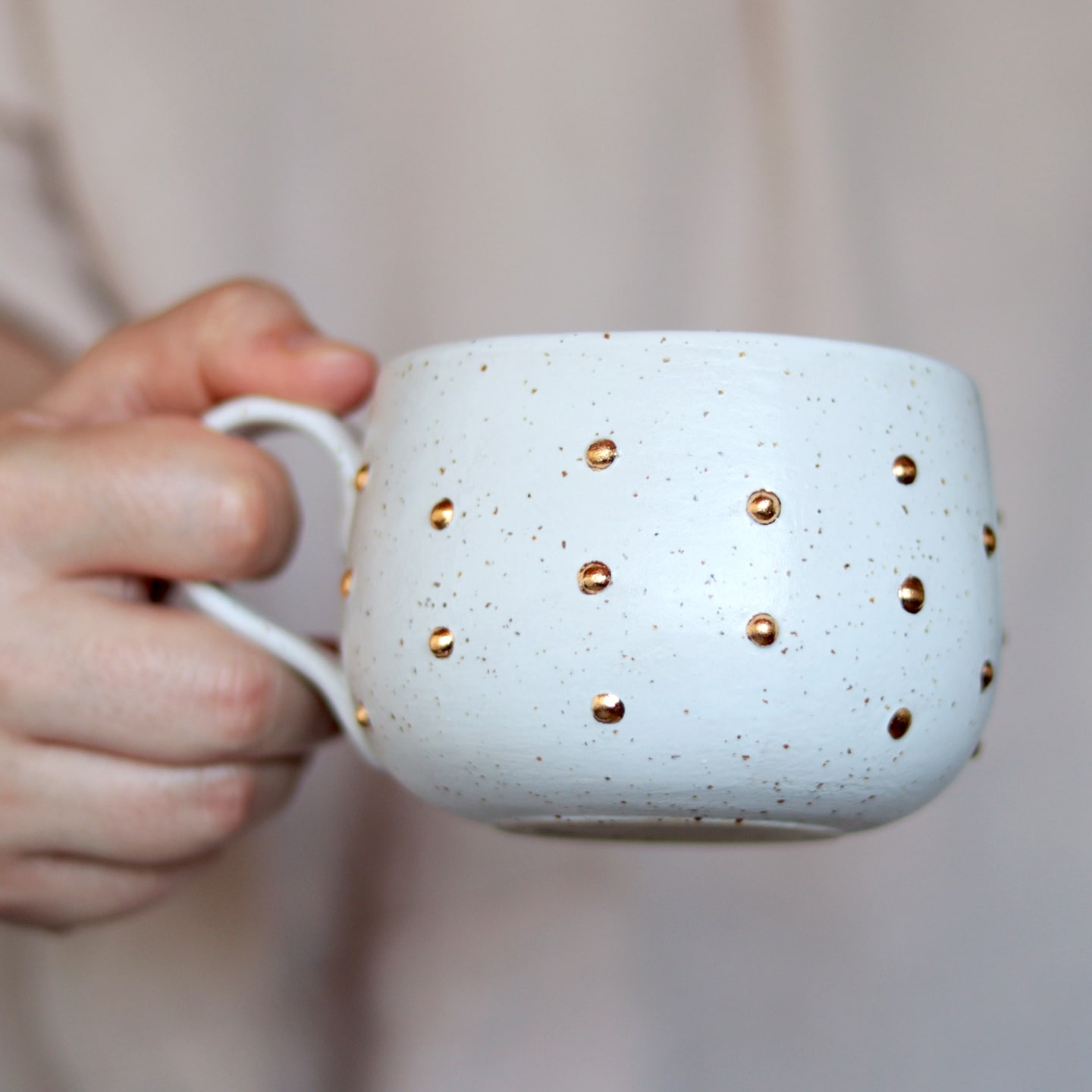 mug-with-gold-polka-dots-white-held mug-with-gold-polka-dots-white-held
